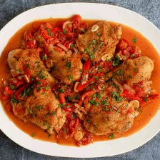 Chicken Cacciatore With Red Peppers, Tomato, and Onion Recipe Recipe Page