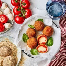 Fried Caprese Balls Recipe Page