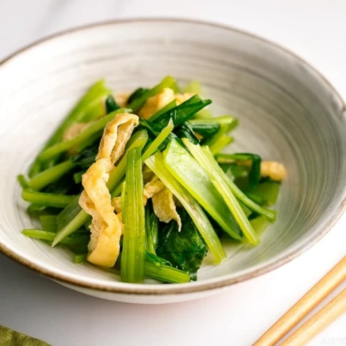 Simmered Fried Tofu and Greens Image