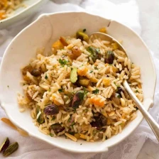 Rice Pilaf with Nuts and Dried Fruit Recipe Page