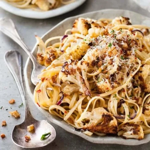 Garlic Butter Cauliflower Pasta with Pangritata Image