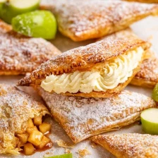 Apple turnovers - with cream filled option! Recipe Page