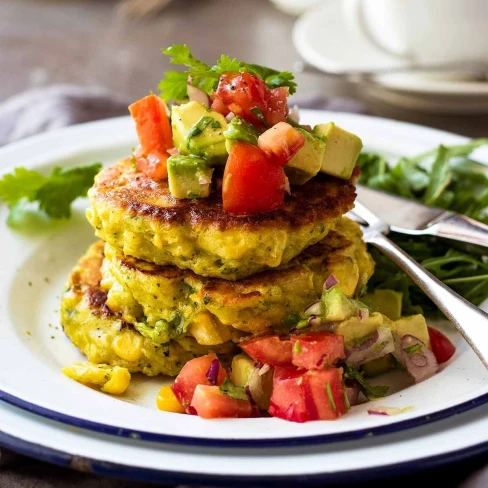 Bill Grangers Corn Fritters with Avocado Salsa Image