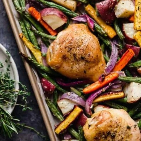 Sheet Pan Chicken And Vegetables Recipe Image