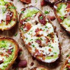 Cheesy Bacon &amp; Kale Potato Skins Recipe Page