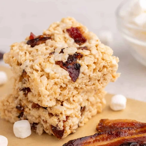 Candied Bacon Rice Krispie Treats Image