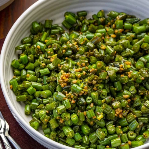 Chopped Garlic Chili Green Beans Image