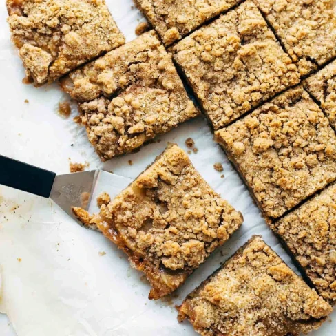 Addicting Caramel Apple Crisp Bars Image