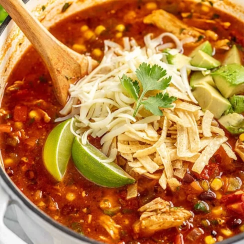 30 Minute Chicken Tortilla Soup Image