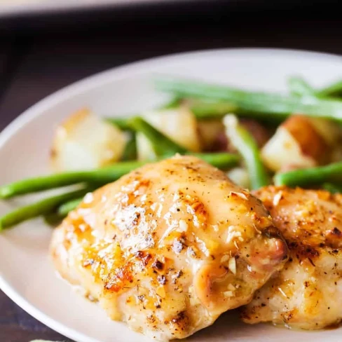 Honey Mustard Chicken, Green Beans, and Potatoes Image