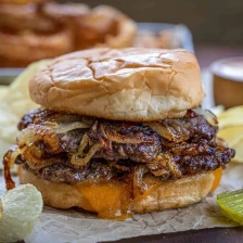 Oklahoma Fried Onion Burger Recipe Page