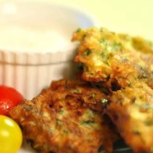 Zucchini Fritters &amp; Goat Cheese Sauce Recipe Page