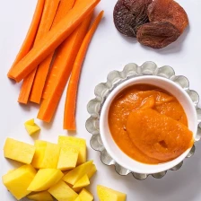 Carrot, Mango + Apricot Baby Food Puree Recipe Page