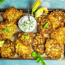 Zucchini-and-Corn Fritters With Herb Sour Cream Recipe Recipe Page