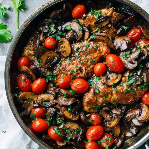 Drunken Chicken Marsala With Tomatoes Image