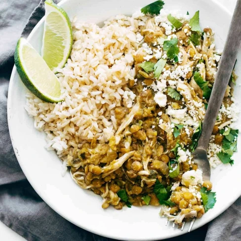 Cilantro Lime Chicken And Lentil Rice Bowls Image