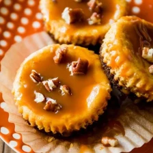 Salted Caramel Pumpkin Cheesecakes Recipe Page