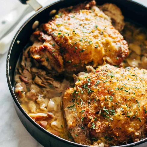 Skillet Turkey With Bacon And White Wine Image