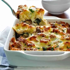 Chicken and Spinach Strata (Bread Bake) Recipe Page