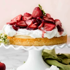 One Layer Strawberry Shortcake Cake Recipe Page