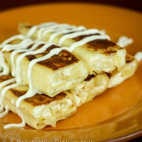 Nalesniki with Cheese and Pineapple (налесники) Image