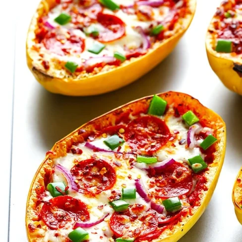 Spaghetti Squash Pizza Boats Image