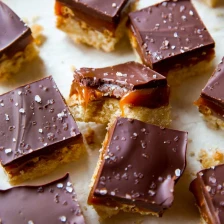 Salted Caramel Pretzel Crunch Bars Recipe Page