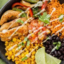 Healthy Chicken Fajita Bowls Recipe Page