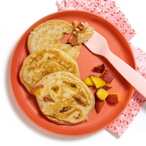 Fluffy Peach Pancakes (super easy!) Image