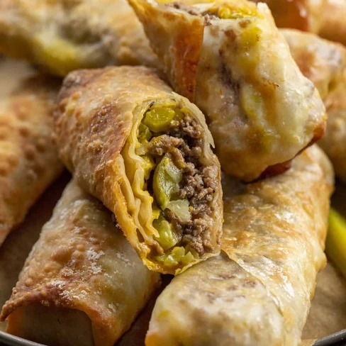 Air Fryer Cheeseburger Egg Rolls Image