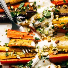 Roasted Carrots with Honey and Garlic Yogurt Sauce Recipe Page