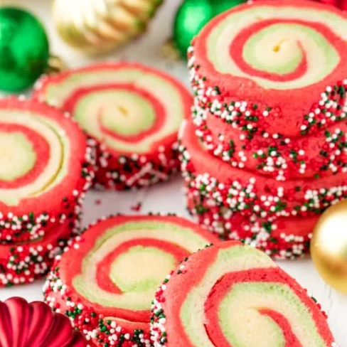 Spiral Christmas Sugar Cookies Image