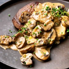 Steak and Creamy Miso Mushroom Sauce Recipe Page