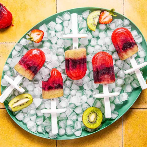 Berry And Kiwi Pan-African Flag Popsicles Image