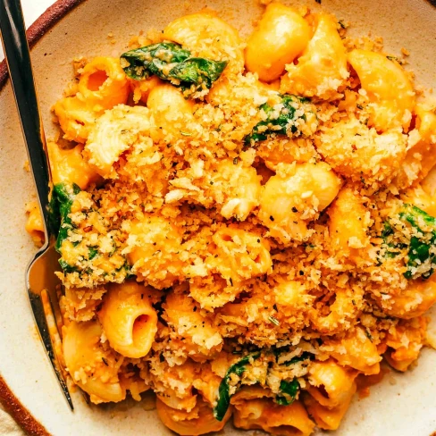 Smoky Pumpkin Mac and Cheese with Garlicky Breadcrumbs Image