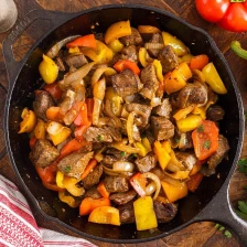 Steak with Peppers and Onions Recipe Page