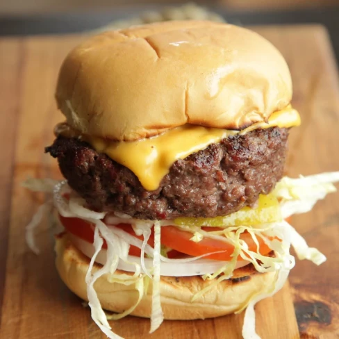 Thick And Juicy Home-Ground Grilled Cheeseburgers Recipe Image