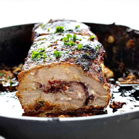 Creamy Cherry Stuffed Pork Loin Image