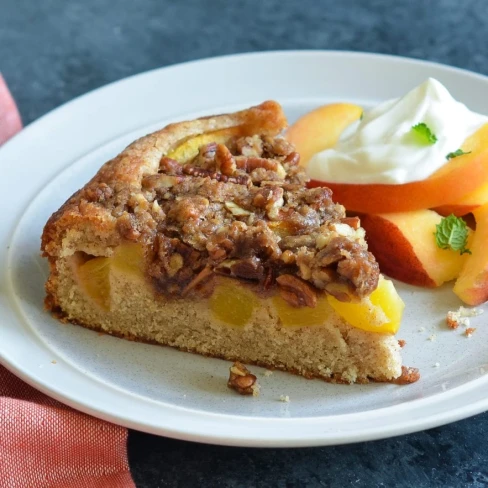 Peach Cake with Pecan Streusel Image