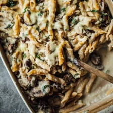 Mushroom Alfredo Penne Bake Recipe Page