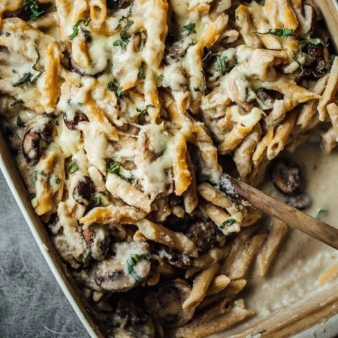 Mushroom Alfredo Penne Bake Image