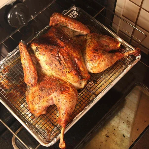 Herb-Rubbed Crisp-Skinned Butterflied Roast Turkey Image