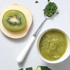 Zucchini + Apple + Kiwi Baby Food Puree with Mint Recipe Page