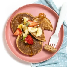 Healthy &amp; Fluffy Whole Wheat Pancakes with Banana Recipe Page