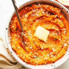 Garlic Parmesan Mashed Sweet Potatoes Recipe Page