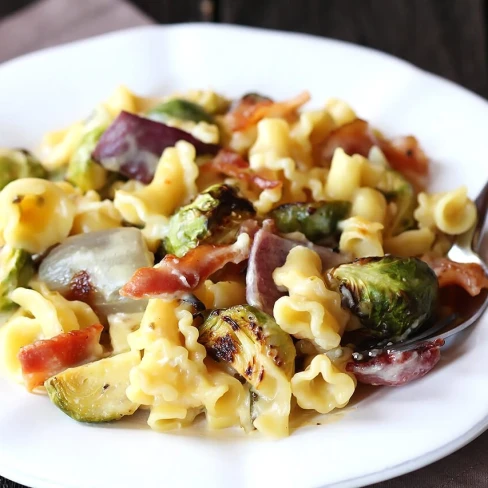 Brussels Sprouts, Bacon &amp; Pepperjack Macaroni &amp; Cheese Image