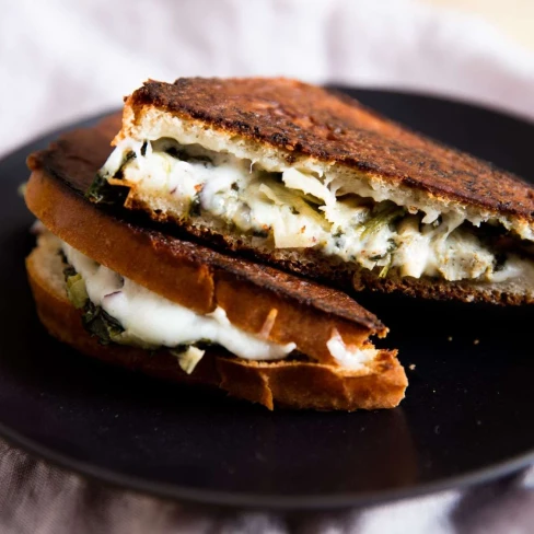 Spinach And Artichoke Grilled Cheese Sandwiches Recipe Image