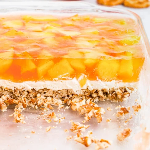 Peach Pretzel Salad Image