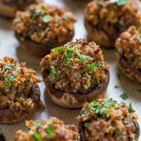 Sausage Stuffed Mushrooms Image