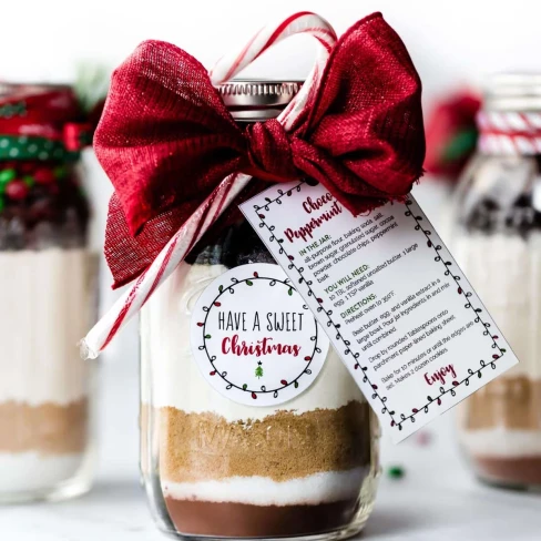 Christmas Cookies in a Jar &amp; Free Printable Image